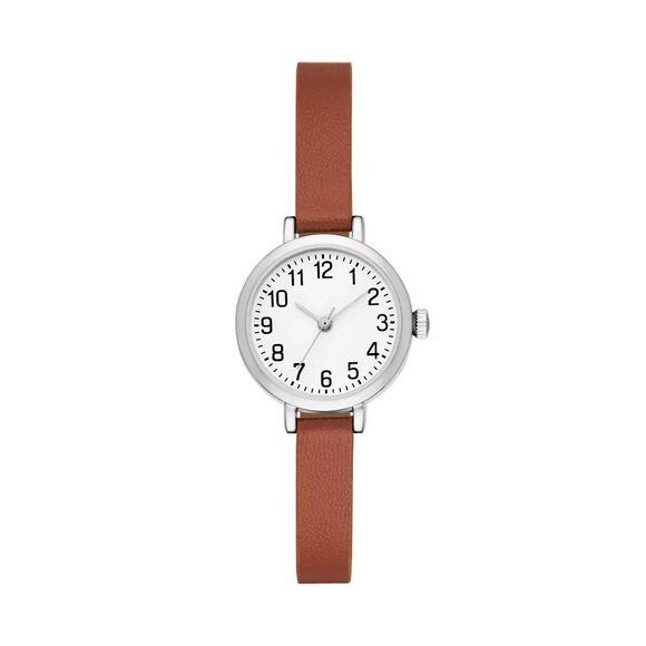 Women's Strap Watch - A New Day™ Silver/Brown: Quartz Movement, Alloy Case - Picture 1 of 3